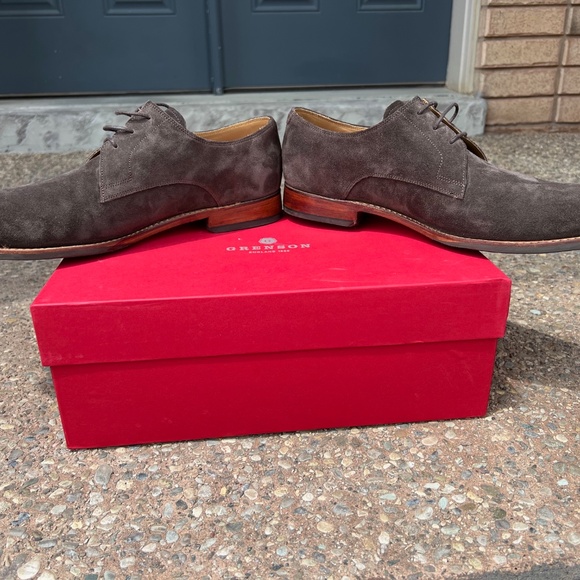 Grenson Gardner Suede Leather Derby Shoes UK 11 - Picture 6 of 8